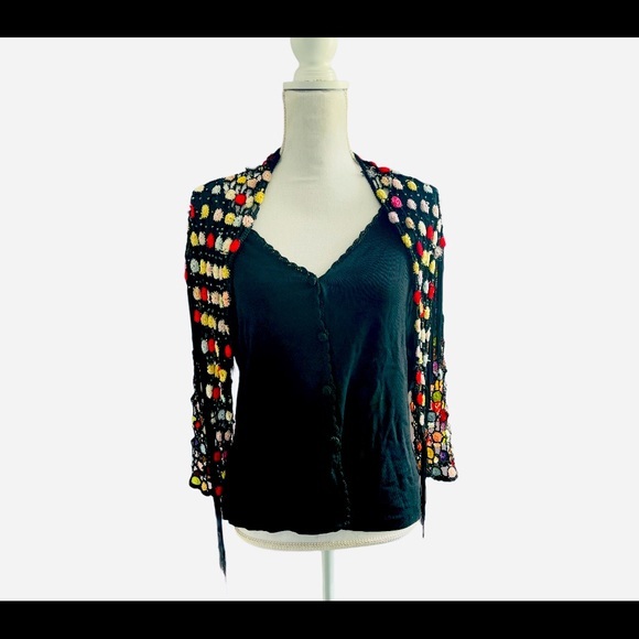 Joseph A. Embroidering cardigan with scarf - Picture 1 of 8